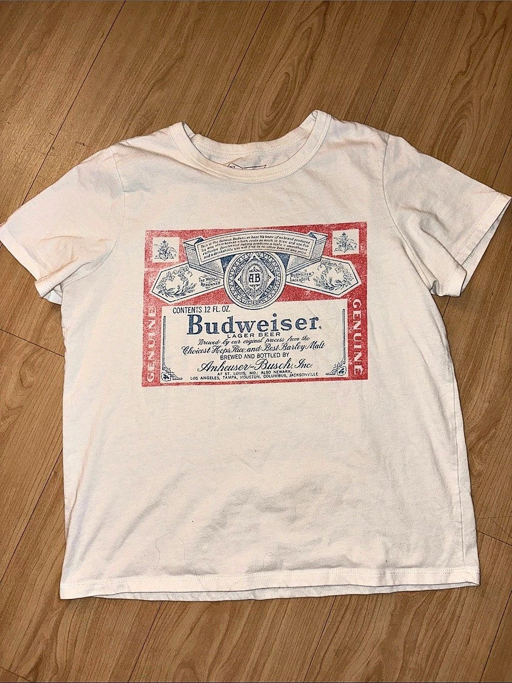 Budweiser Graphic Tee in White Size Medium